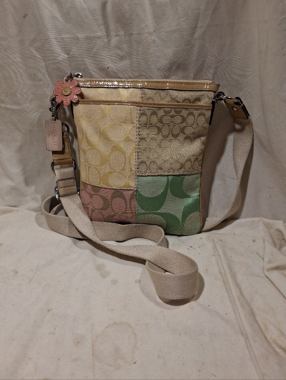 Coach signature patchwork crossbody